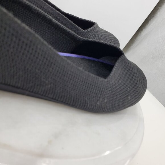 Rothy's The Round Toe Black Women's Slip On Ballet Flat Career Dress Shoes 8 - Picture 11 of 11
